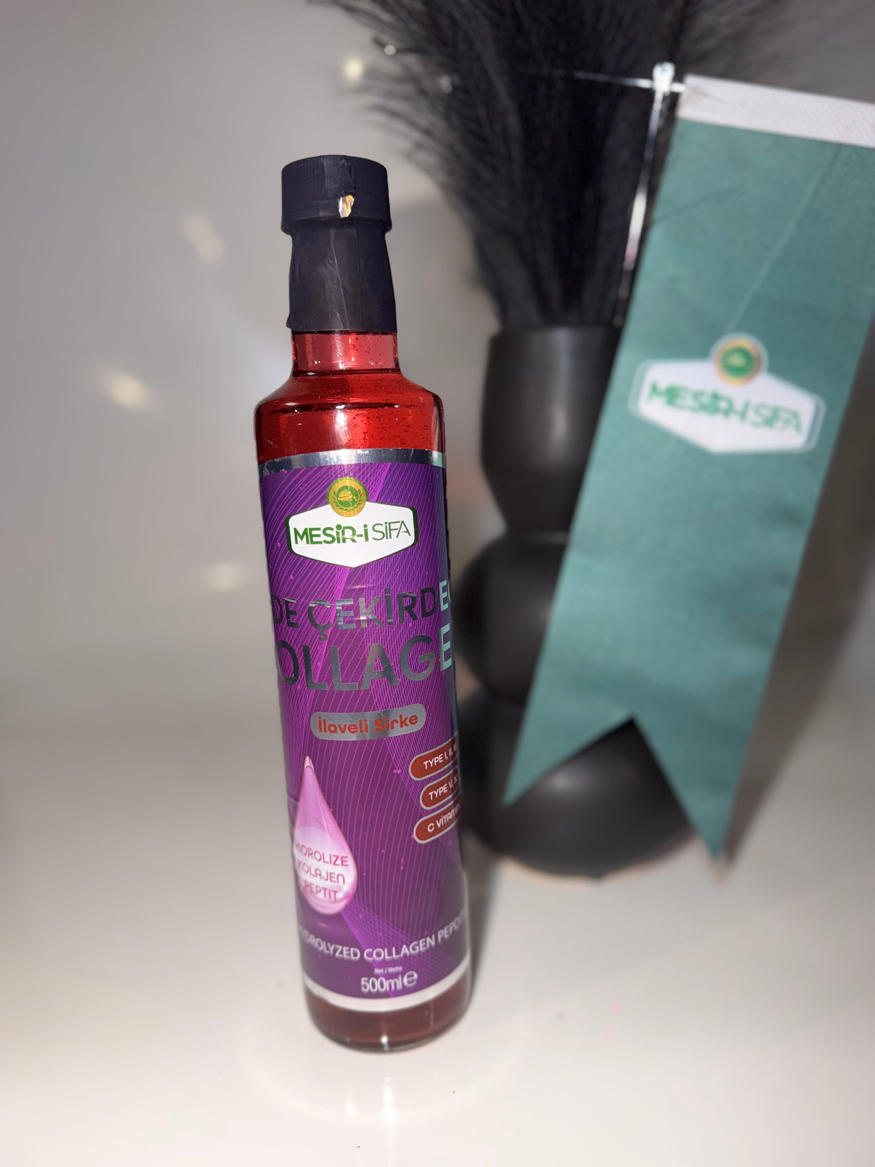 Iğde Çekirdeği Collagenli Sirke - Essig mit Sanddornkernen und Kollagen