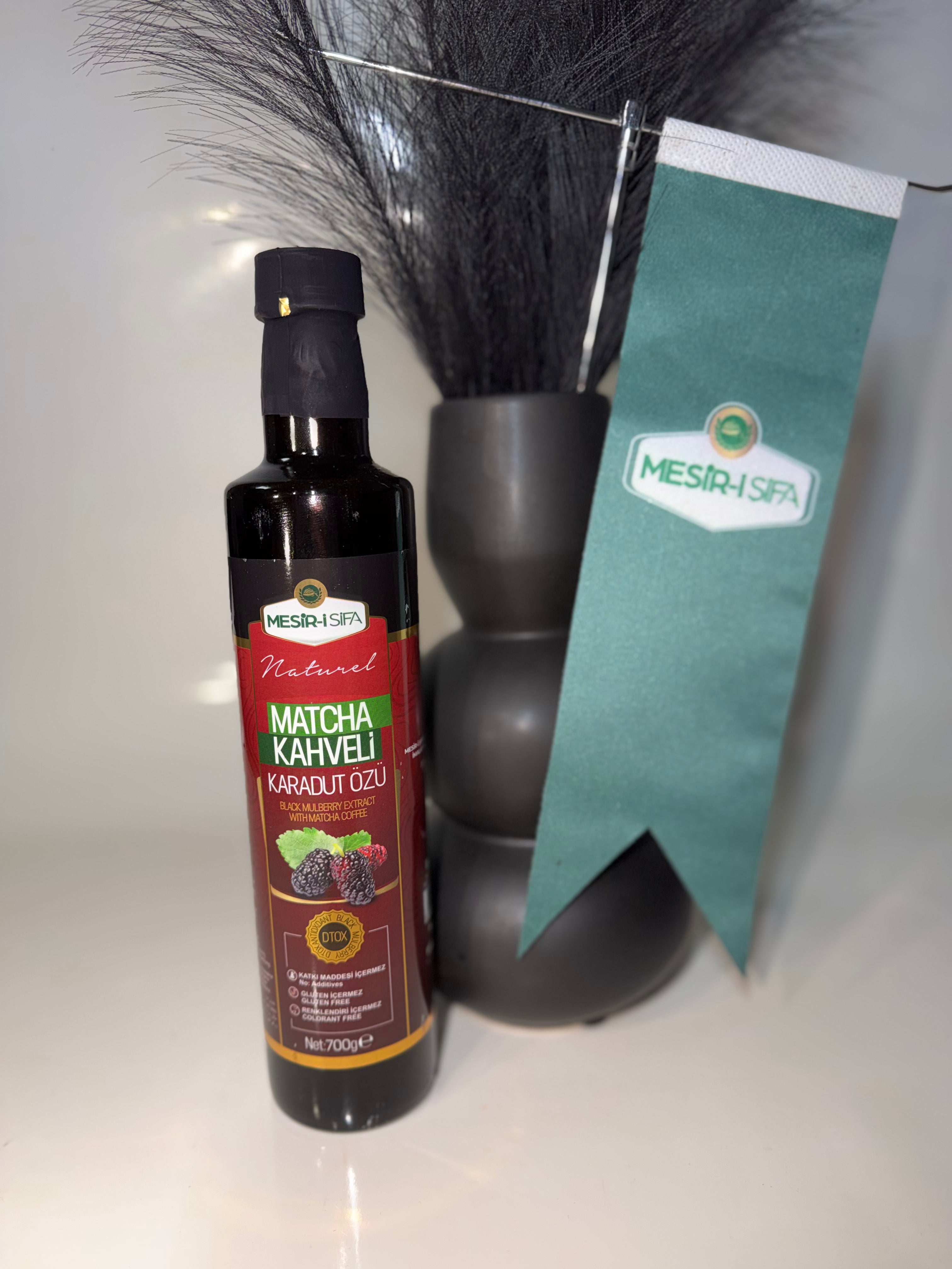 Matcha Kahveli Karadut Özü - Schwarzmaulbeerextrakt mit Matcha und Kaffee