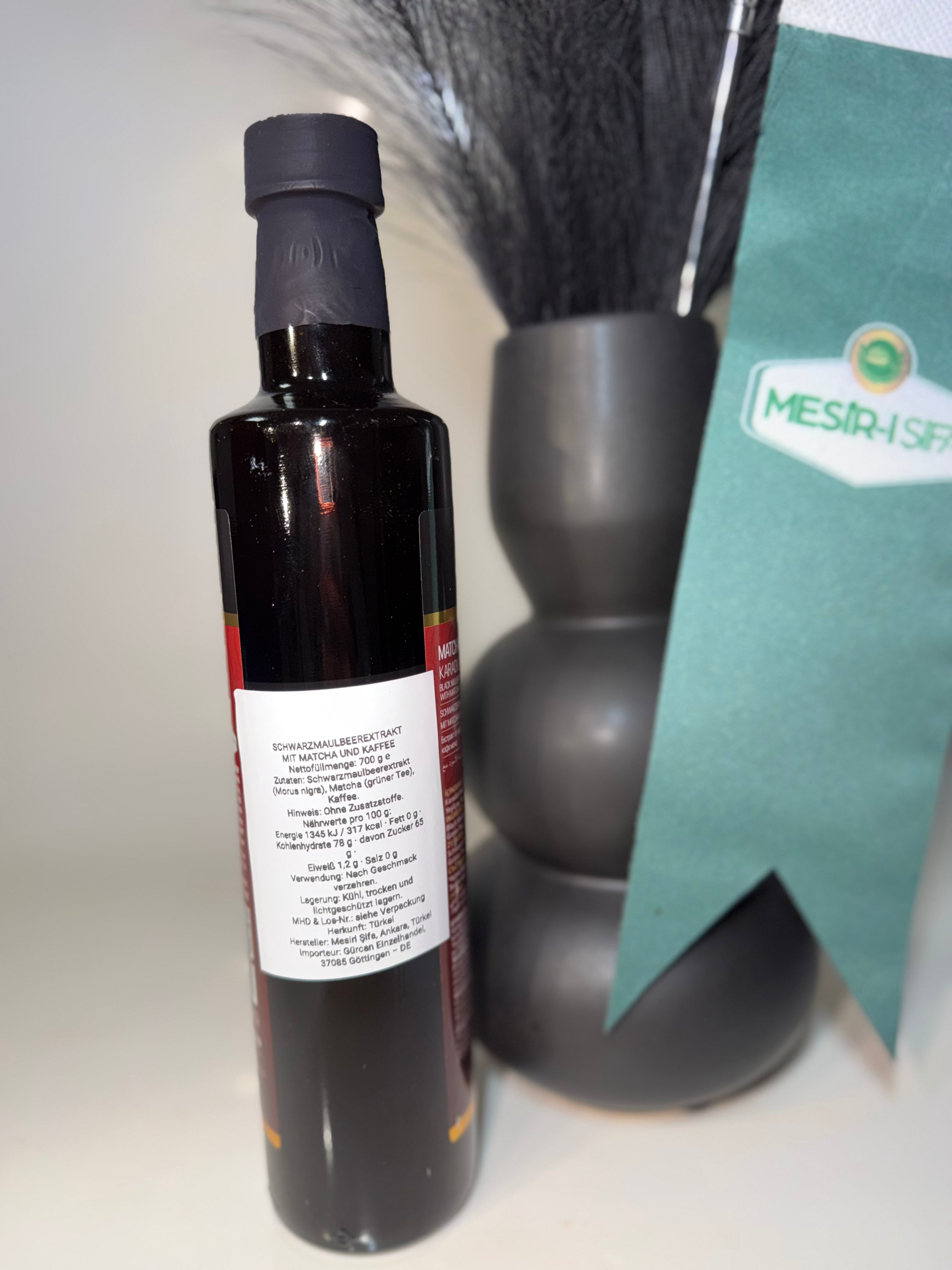 Matcha Kahveli Karadut Özü - Schwarzmaulbeerextrakt mit Matcha und Kaffee